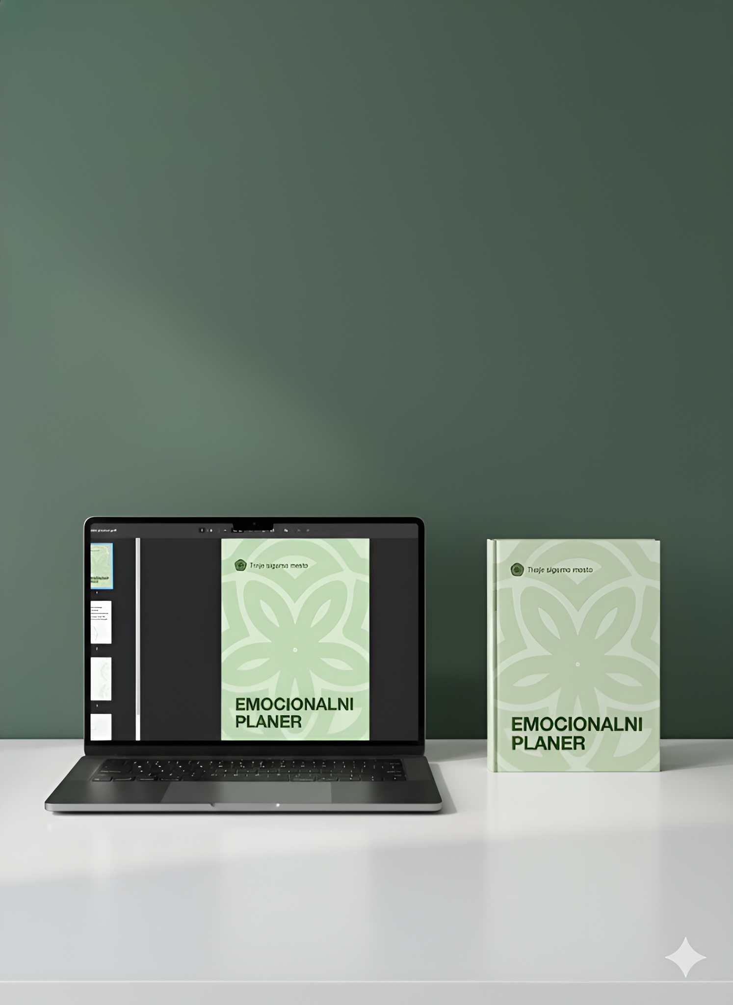 Emocionalni planer — PDF na laptopu i odštampan